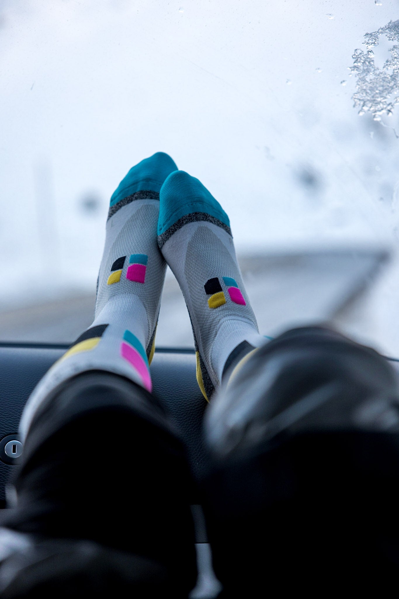 Poederbaas Technical Ski Socks Bamboo Freeride Black