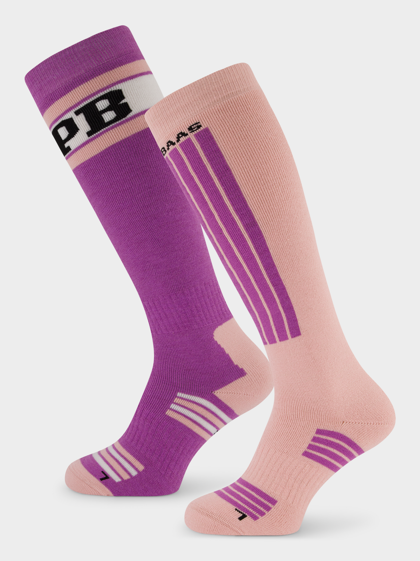 Poederbaas Ski Socks 2-Pack - SWEDISH PINK