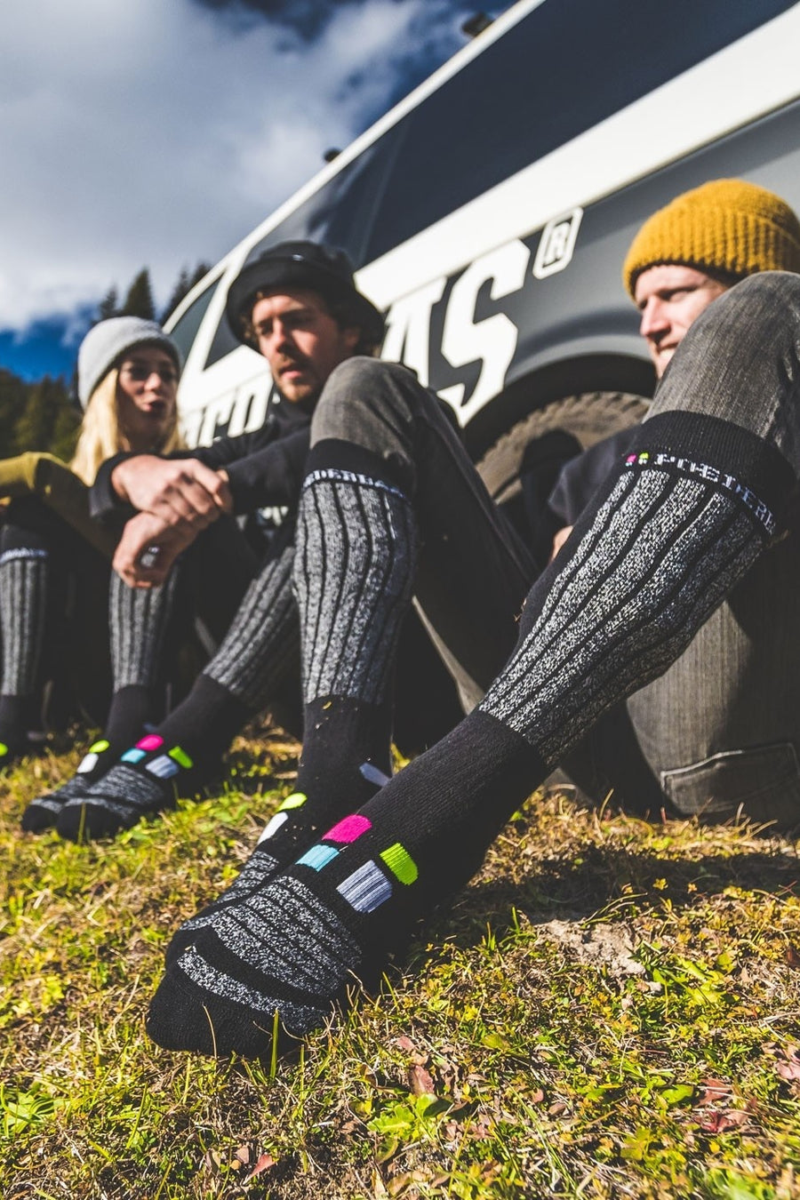 Poederbaas Ski Socks 2-Pack - BLACK