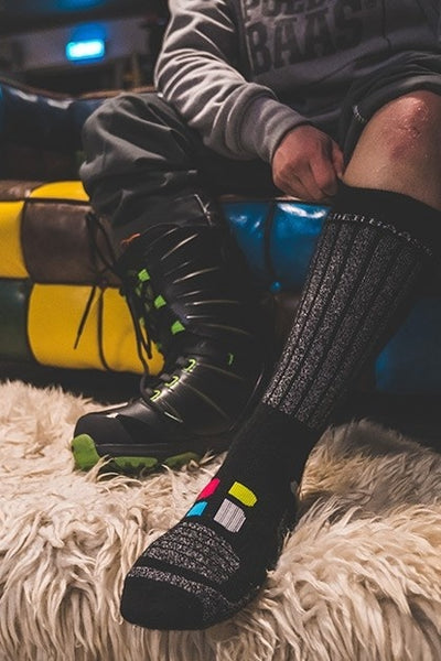 Poederbaas Ski Socks 2-Pack - BLACK